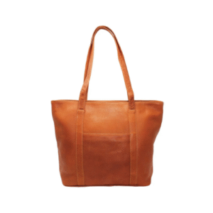 Leather Zip-Top Medium Tote